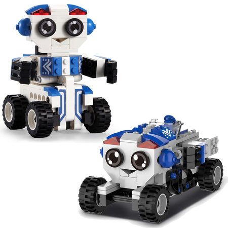 Klocki konstrukcyjne CaDA Robot Bobby 2w1 Pojazd z napędem pull back 195 elementów