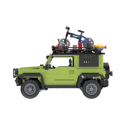 Klocki konstrukcyjne CaDA Duży samochód terenowy 2w1 Suzuki Jimny zielone auto Off Roader terenówka 1803 elementy