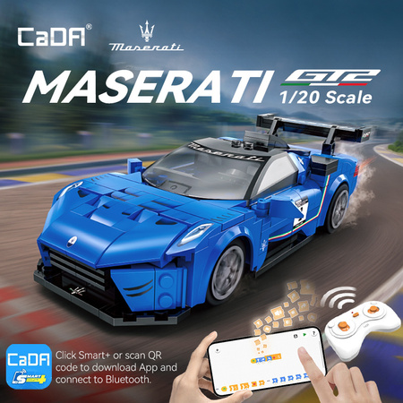 Klocki konstrukcyjne CaDA Zdalnie sterowane Auto sportowe wyścigowe Maserati GT2 320 elementów RC C51089W