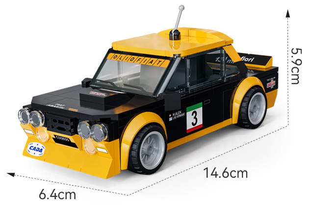 Klocki konstrukcyjne CaDA wyścigówka Samochód wyścigowy Fiat 131 Abarth Auto sportowe 254 elementy