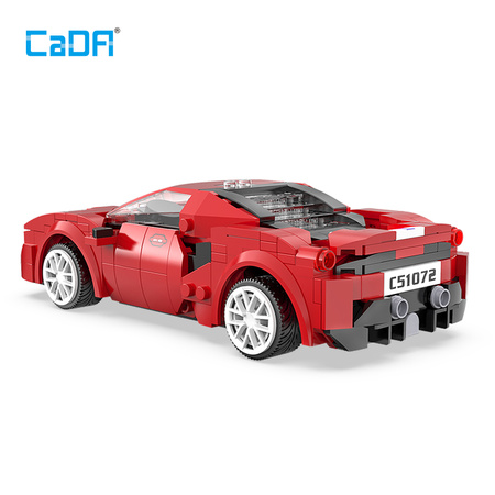 Klocki konstrukcyjne CaDa Zdalnie sterowane auto 20 cm czerwony samochód 488 Race Car 306 elementów RC Dual Mode