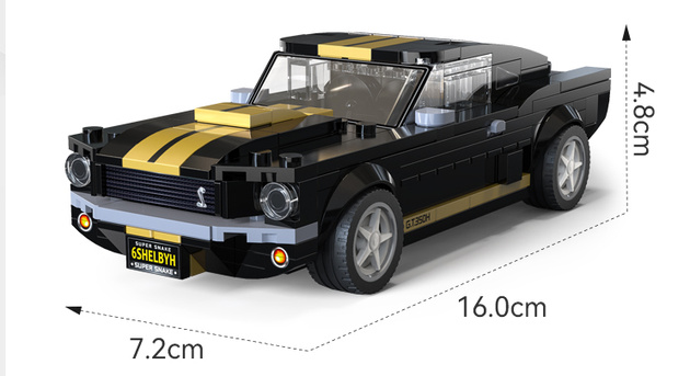 Klocki konstrukcyjne CaDA wyścigówka Samochód wyścigowy Shelby GT 350H Auto sportowe 285 elementów