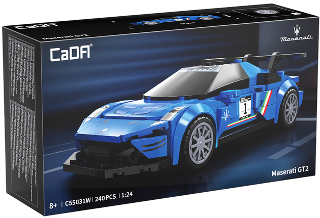 Klocki konstrukcyjne CaDA Samochód 15,5 cm auto wyścigowe Maserati GT2 Pojazd 240 elementów 1:24 C55031W