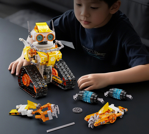 Klocki konstrukcyjne CaDA model robot W.Bot zdalnie sterowany Code Robot RC 3w1 455 elementów 