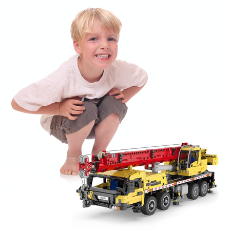 Klocki Konstrukcyjne CaDA Wielka Ciężarówka z Ruchomym Dźwigiem Żuraw Crane Truck 1831 elementów