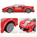 Klocki konstrukcyjne CaDA Zdalnie sterowane auto 20 cm czerwony samochód 488 Race Car 306 elementów RC Dual Mode