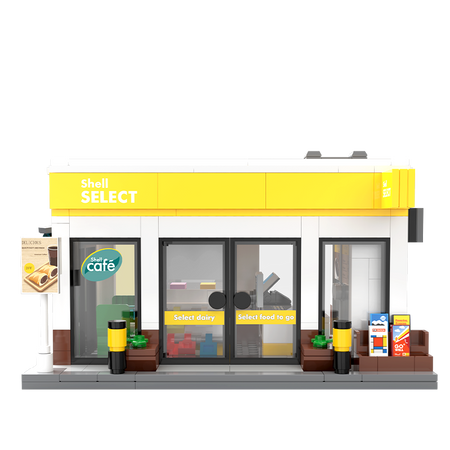 Klocki Konstrukcyjne CaDA Budynek Sklepik Shell 303 elementy