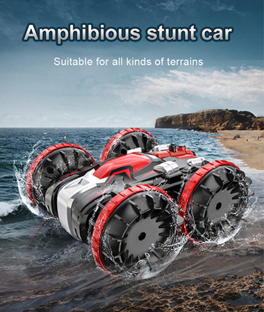 Double Eagle E382-003 Zdalnie sterowany pojazd amfibia terenowy jeździ pływa czerwony