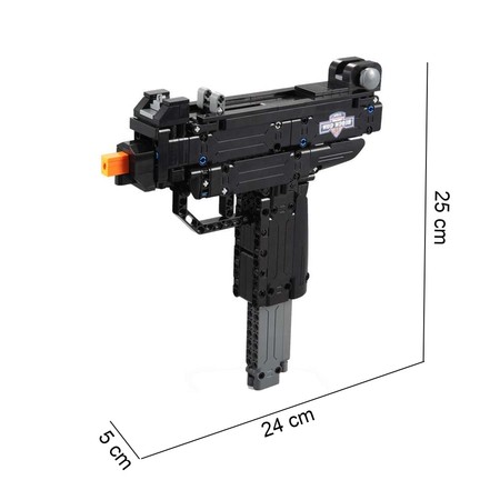 Cada C81008W Klocki broń strzela pistolet maszynowy Micro UZI + amunicja 