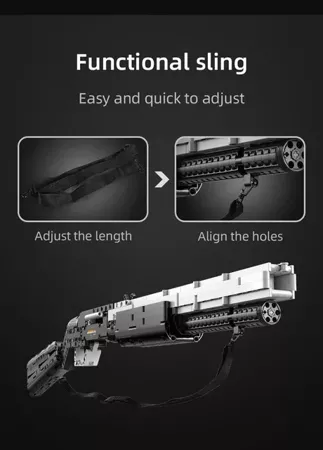 Cada C81052W klocki konstrukcyjne broń pistolet Shotgun 2w1 880 elementów