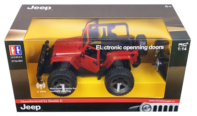 Double Eagle E716-003 Zdalnie sterowany pojazd Jeep Wrangler czerwony RC