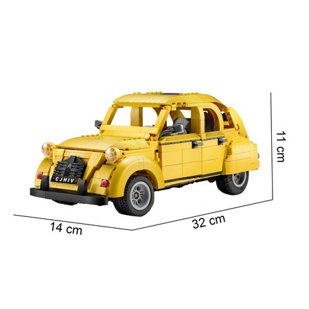 Klocki CaDA Master Czerwone Auto Klasyczne Sportowe + Pojazd żółty Citroen 2CV Auto miejskie 2667 el.