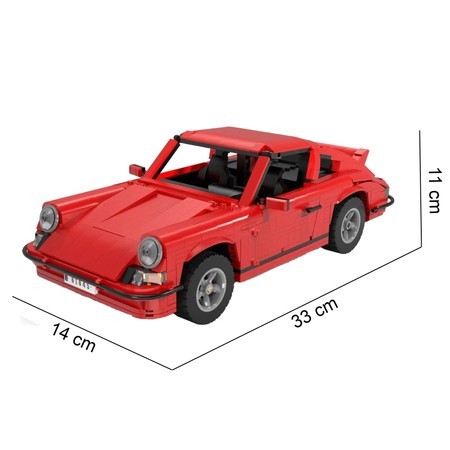 Klocki CaDA Master Czerwone Auto Klasyczne Sportowe + Pojazd żółty Citroen 2CV Auto miejskie 2667 el.