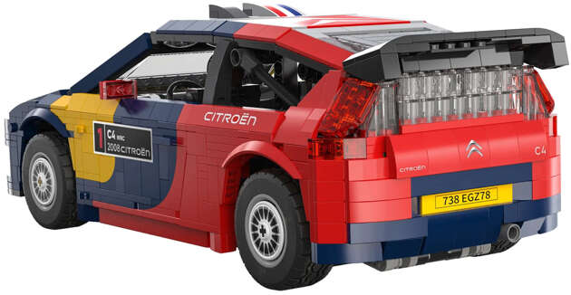 Klocki CaDA Zdalnie sterowany samochód wyścigowy Citroen C4 WRC z napędem Power System Pro RC 1569 el. C62005W/JV1010/JV8011/JV5028/JV5029