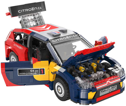 Klocki CaDA Zdalnie sterowany samochód wyścigowy Citroen C4 WRC z napędem Power System Pro RC 1569 el. C62005W/JV1010/JV8011/JV5028/JV5029