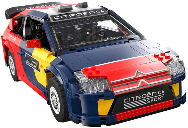 Klocki CaDA Zdalnie sterowany samochód wyścigowy Citroen C4 WRC z napędem Power System Pro RC 1569 el. C62005W/JV1010/JV8011/JV5028/JV5029