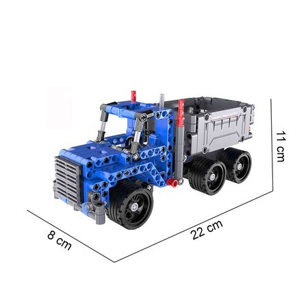 Klocki CaDa Technic Zestaw pojazdów 2w1 Śmieciarka i Koparka Pull Back 536 elementów