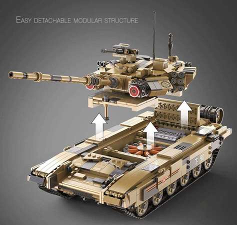 Klocki Konstrukcyjne CaDA Duży czołg bojowy T-90 45 cm pojazd wojskowy 1722 elementy