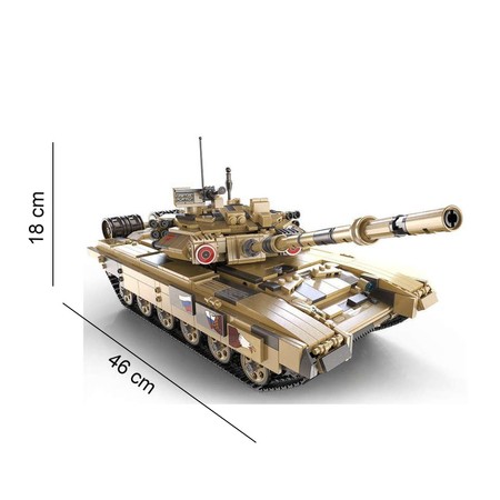 Klocki Konstrukcyjne CaDA Duży czołg bojowy T-90 45 cm pojazd wojskowy 1722 elementy