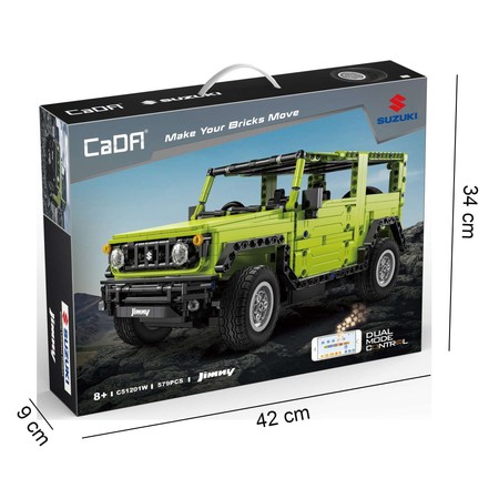 Klocki Konstrukcyjne CaDA Samochód 32 cm terenowy Suzuki Jimny zdalnie sterowany RC 579 elementów