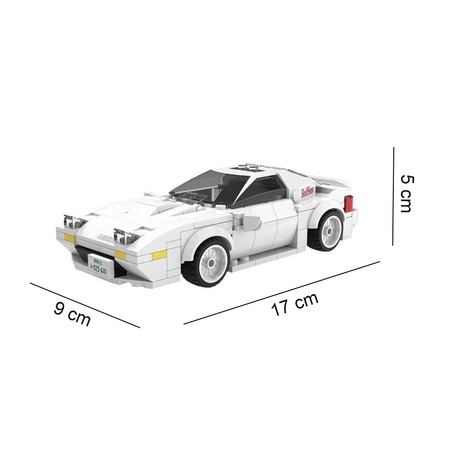 Klocki Konstrukcyjne CaDA Sportowe Auto Biały samochód wyścigowy Race Car Mazda RX-7 FC35 Initial D 282 elementy