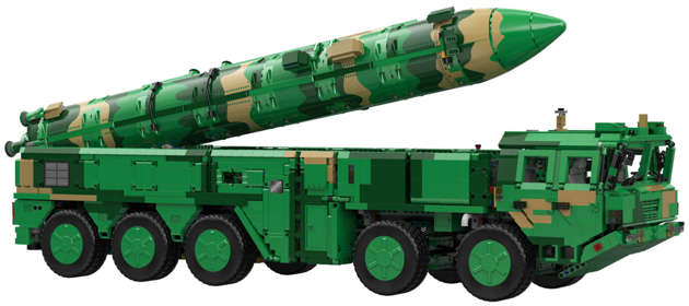 Klocki Konstrukcyjne CaDA Wyrzutnia Rakiet Dongfeng 21D 97 cm Anti-Ship Ballistic Missile 6351 elementów 