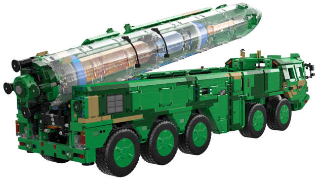 Klocki Konstrukcyjne CaDA Wyrzutnia Rakiet Dongfeng 21D 97 cm Anti-Ship Ballistic Missile 6351 elementów 