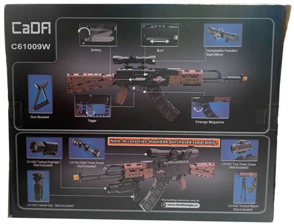 Klocki Konstrukcyjne CaDA broń karabin AK-47 Kalashnikov realistyczny Assault Rifle 738 elementów 8+