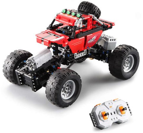 Klocki Konstrukcyjne Cada deTECH Double Eagle Zdalnie Sterowany Samochód terenowy Czerwone Auto Crawler RC 489 elementów