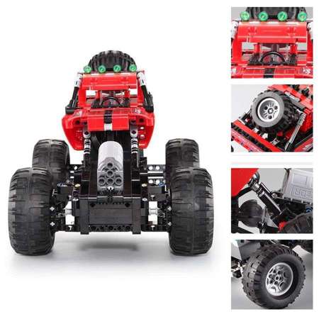 Klocki Konstrukcyjne Cada deTECH Double Eagle Zdalnie Sterowany Samochód terenowy Czerwone Auto Crawler RC 489 elementów