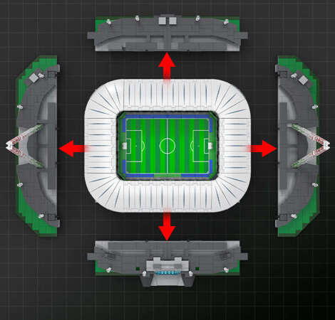 Klocki konstrukcyjne CaDA Allianz Stadium 3638 elementów C66021W