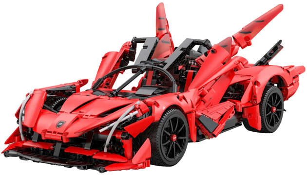 Klocki konstrukcyjne CaDA Duży samochód sportowy 47 cm auto APE Supercar 1823 elementy