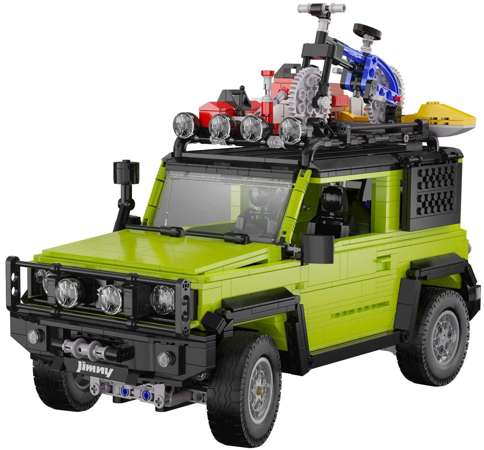 Klocki konstrukcyjne CaDA Duży samochód terenowy 2w1 Suzuki Jimny zielone auto Off Roader terenówka 1803 elementy