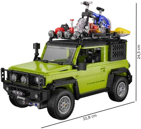 Klocki konstrukcyjne CaDA Duży samochód terenowy 2w1 Suzuki Jimny zielone auto Off Roader terenówka 1803 elementy