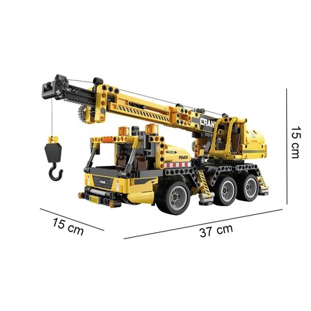 Klocki konstrukcyjne CaDA Dźwig Żuraw 37 cm Duży pojazd budowlany 658 elementów