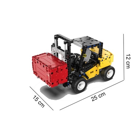 Klocki konstrukcyjne CaDA Forklift Wózek widłowy z kontenerem 25 cm 388 elementów