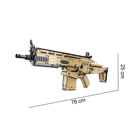 Klocki konstrukcyjne CaDA Karabin maszynowy z wyciąganym magazynkiem Scar Assault Rifle 17S Pistolet Broń 1406 elementów