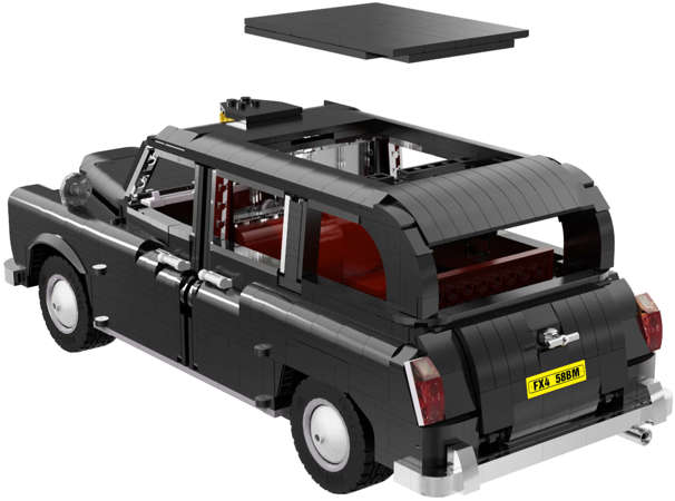 Klocki konstrukcyjne CaDA Master model auta 32 cm samochód LEVC London Taxi londyńska taksówka 1871 elementów