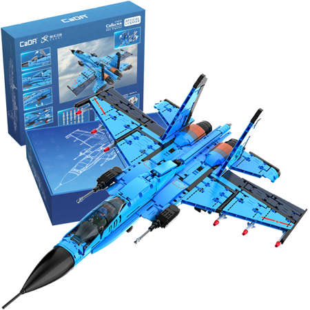 Klocki konstrukcyjne CaDA Model myśliwca J-15 Flying Shark Casci 67 cm Samolot myśliwski 1481 elementów