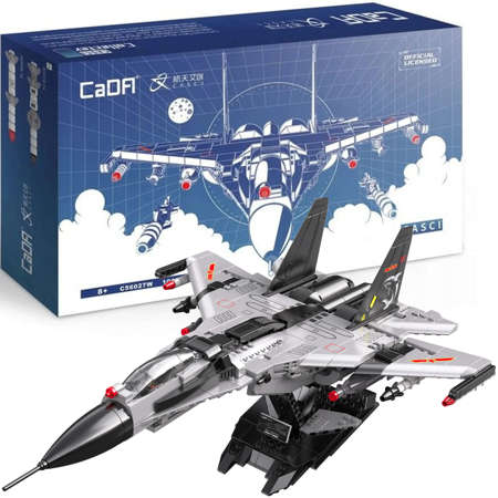 Klocki konstrukcyjne CaDA Model odrzutowca Fighter Jet 48 cm Samolot odrzutowy 1010 elementów