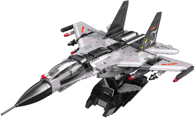 Klocki konstrukcyjne CaDA Model odrzutowca Fighter Jet 48 cm Samolot odrzutowy 1010 elementów