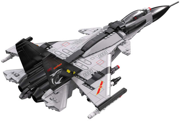 Klocki konstrukcyjne CaDA Model odrzutowca Fighter Jet 48 cm Samolot odrzutowy 1010 elementów