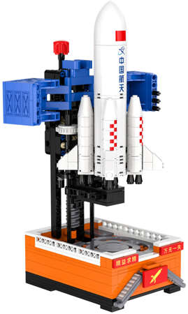 Klocki konstrukcyjne CaDA Realistyczny Model białej rakiety Prom kosmiczny Long March 25 cm 434 elementy