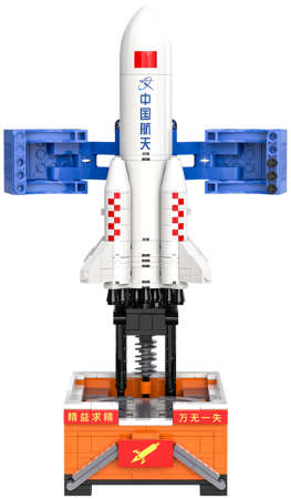Klocki konstrukcyjne CaDA Realistyczny Model białej rakiety Prom kosmiczny Long March 25 cm 434 elementy