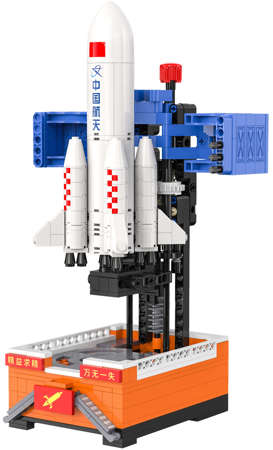 Klocki konstrukcyjne CaDA Realistyczny Model białej rakiety Prom kosmiczny Long March 25 cm 434 elementy