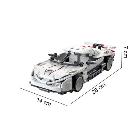 Klocki konstrukcyjne CaDA Samochód 26 cm Wyścigówka Apocalypse Sports Car z napędem Pull-back Auto 368 elementów