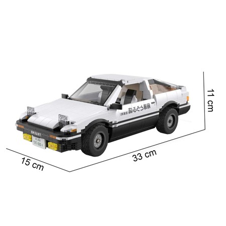 Klocki konstrukcyjne CaDA Samochód Auto wyścigowe Initial-D AE86 Toyota Trueno 1324 elementy 