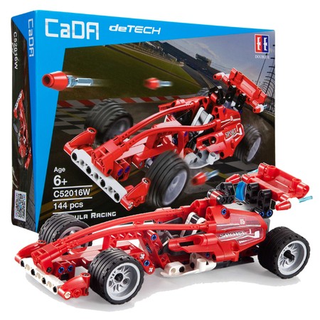 Klocki konstrukcyjne CaDA Samochód sportowy 23 cm Auto Wyścigówka Formula Racing 144 elementy