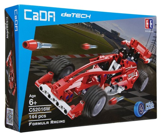 Klocki konstrukcyjne CaDA Samochód sportowy 23 cm Auto Wyścigówka Formula Racing 144 elementy