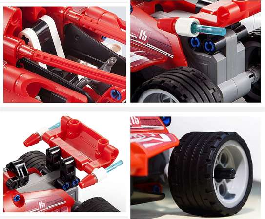 Klocki konstrukcyjne CaDA Samochód sportowy 23 cm Auto Wyścigówka Formula Racing 144 elementy